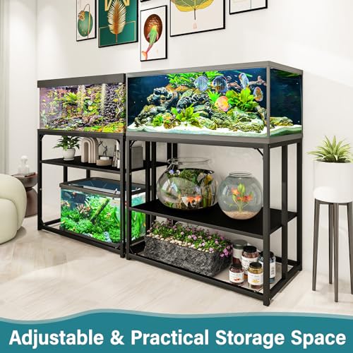 Fumingpal 40 Gallon Aquarium Stand - Adjustable Fish Tank Stand, Heavy Duty Metal Reptile Tank Stand for Accessories Storage, Turtle Breeder Tank Rack, 36.5" x 18.5" x 29.5" - Image 5