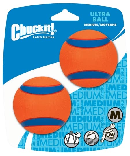 CHUCKIT - Ultra Ball - Spielzeug für Hunde - Bundle - 3 x Gr. M 6 cm 2 Pack