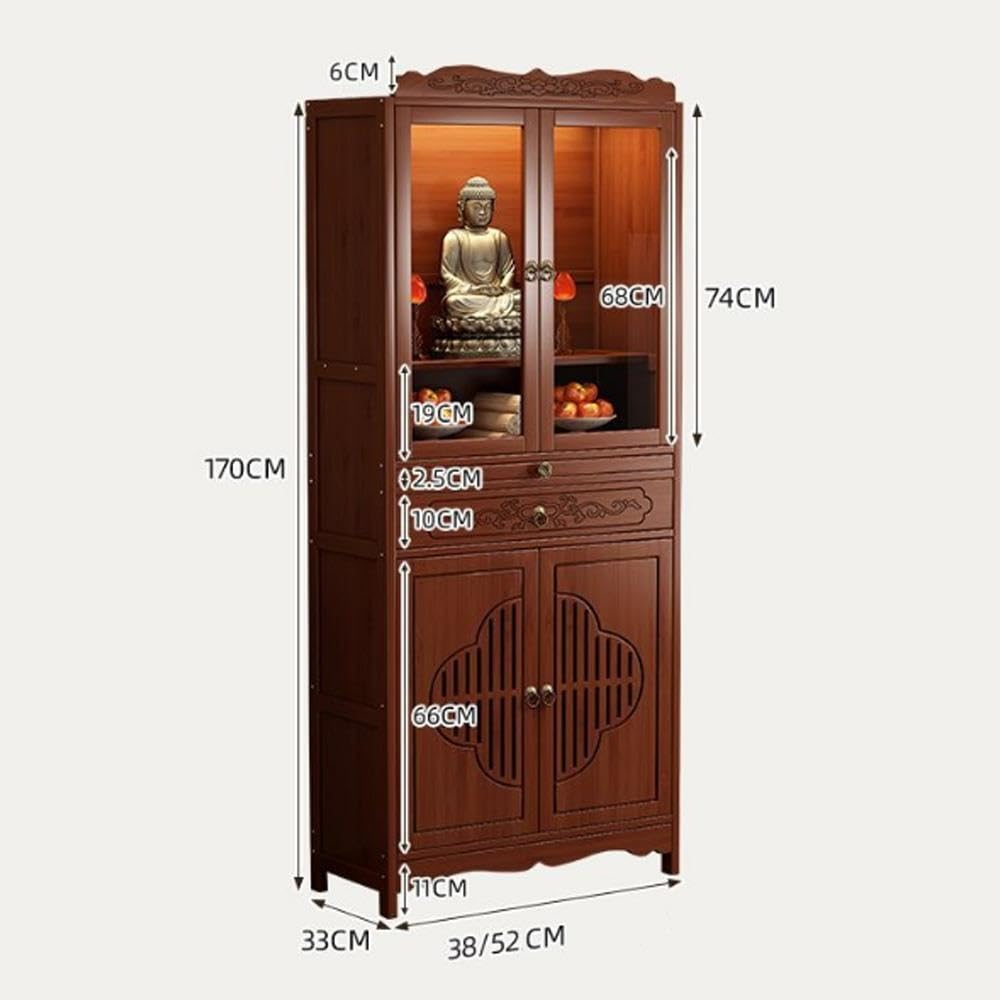 Santuario Buddista, Pooja Mandir per la Casa, Risparmia Spazio