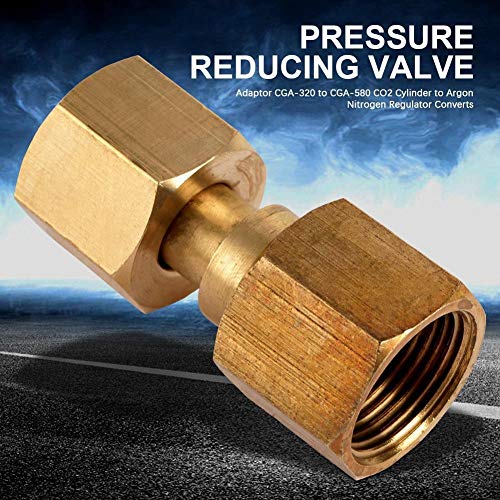 Maxmartt Cga-320 To Cga-580 Cylinder Adapter Carbon Dioxide Tank To Argon Regulator #TOP3