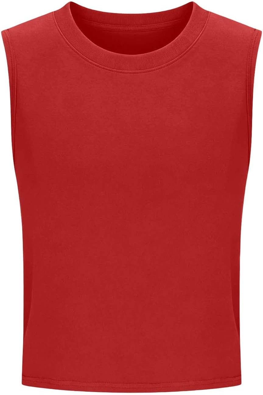 Girls' Shirt Sleeveless Quick Dry Athletic Breathable | Workout Crop Tank Top Side Cutout Knot Detail Kids