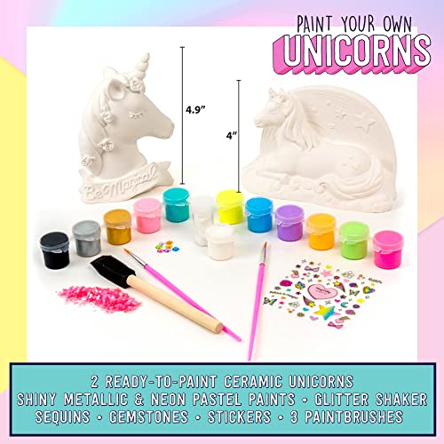 It’s So Me! Paint Your Own Unicorns – DIY Ceramic Unicorn Kit – Arts and Crafts Kits- Great Birthday Party Activities for Kids Ages 6, 7, 8, 9 by Horizon Group USA - Image 2