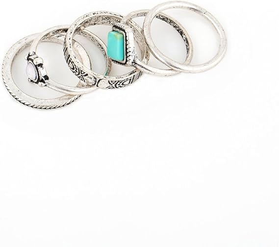 Amazon Co Jp ノーブランド品 リング 指輪 アクセサリー アクセ レディース ターコイズ ターコイズリング 重ね付けリング 重ね付け指輪 ゴールド シルバー カジュアルリング 重ねづけ ジュエリー