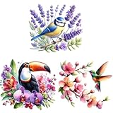 Kexpery Kit 5d Vollrunde Bohrblumen und Vögel DIY -Wanddekoration for Zuhause und Salon