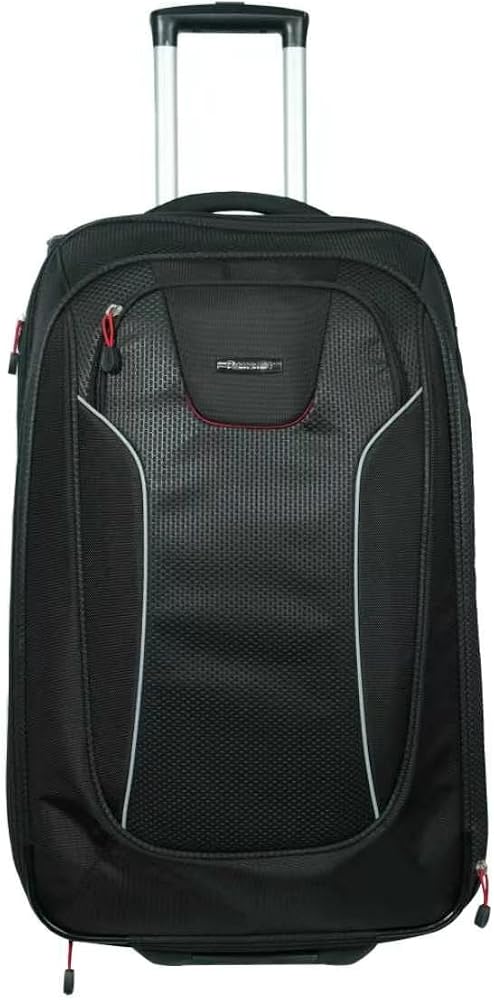 25" 70L Black 2-Wheel Suitcase, Polyester, Bumper Base, for All Travel — 사진 1