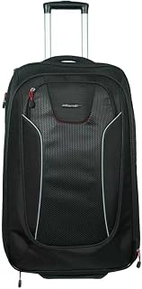 25" 70L Black 2-Wheel Suitcase, Polyester, Bumper Base, for All Travel