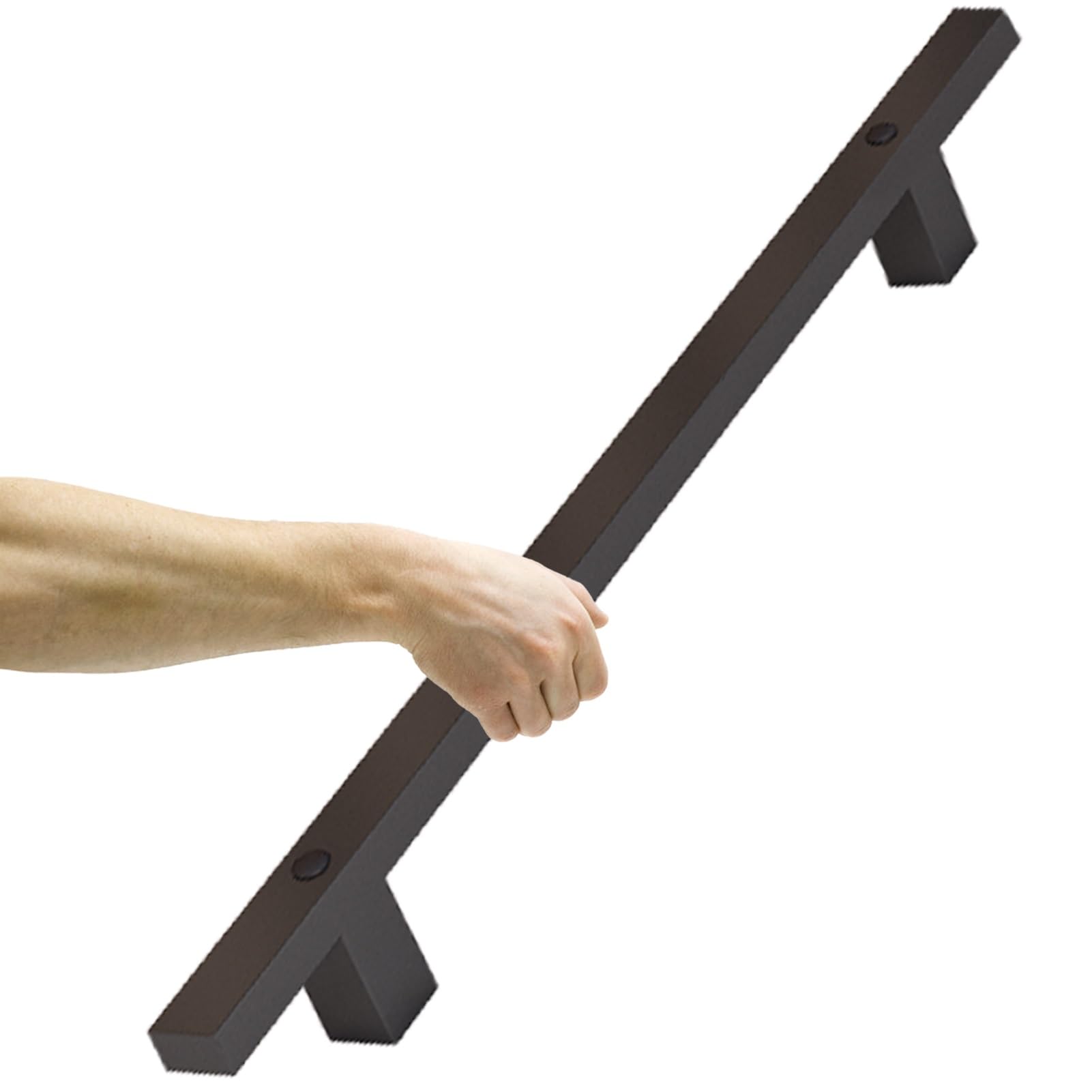 Fkxsxaz Black Metal Handrail For Indoor Stairs Hand Rail Wall Mount Pipe Railing Staircase Grab Bar W/Sturdy Barckets Banister Kit Wrought Iron Support 60Cm~450Cm(13.1Ft/400Cm)