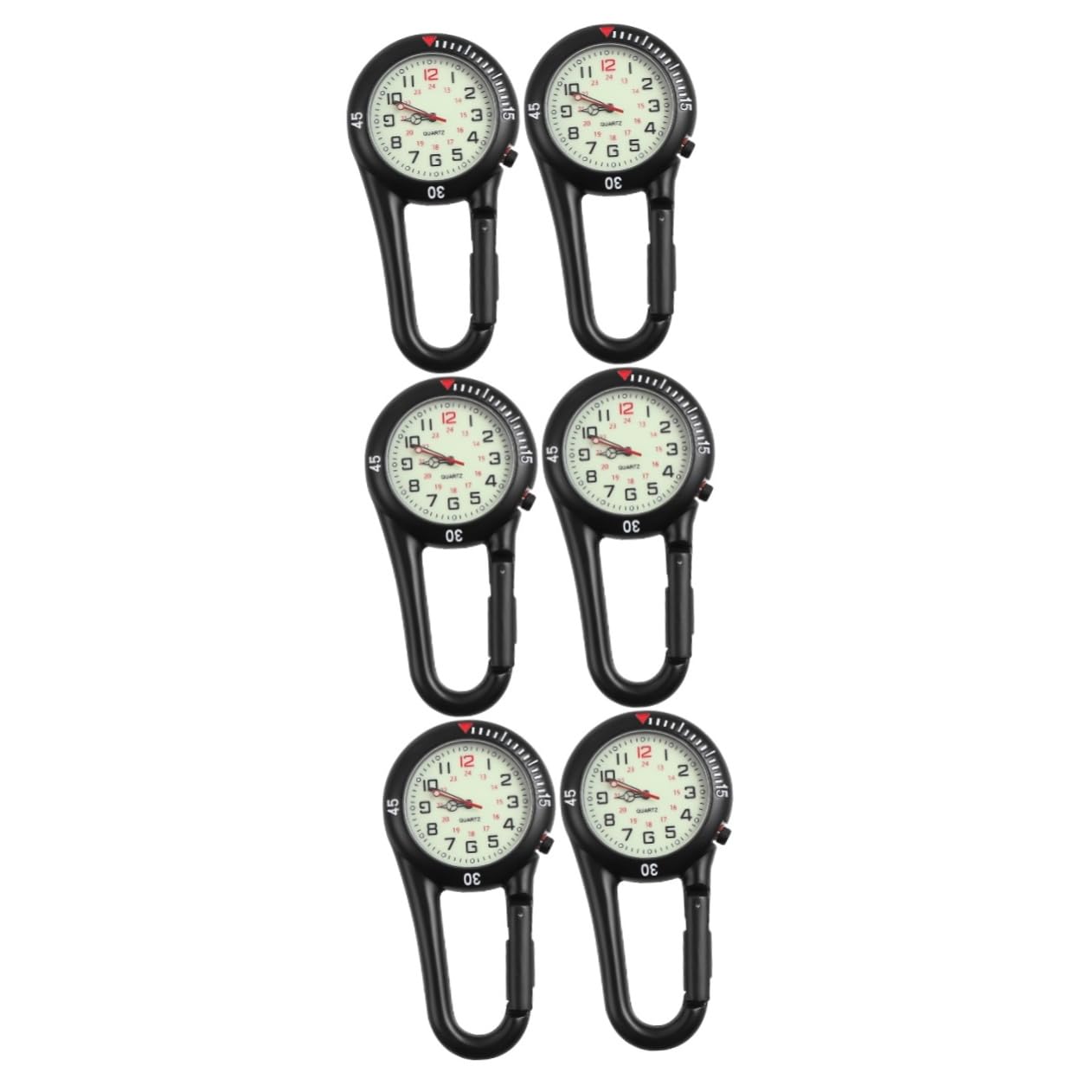 Toyvian Ansteck-quarzuhr Gürteluhr Uhrenschnalle Rostfreier Stahl Schwarz