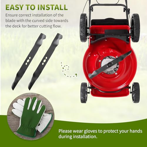 Fourtry Replacement 2105200317A 21" Mower Blades, Compatible with HyperTough Murray Blackmax MNA152701 MNA 152901 MNA 152903 MNA152905 Push Mower, Replace for 84005221 2105200317, 2 Pack