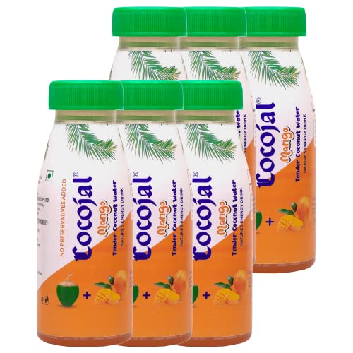 Image of Cocojal Mango Tender Coconut Water | No Added Preservatives | No Added Flavours | Not from Concentrate | 200 ml (Pack of 6)