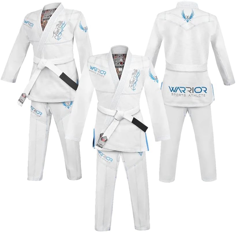 Brazilian Jiu Jitsu Gi – 450GSM Pearl Weave BJJ Kimono with Ripstop Pants - White belt Included
