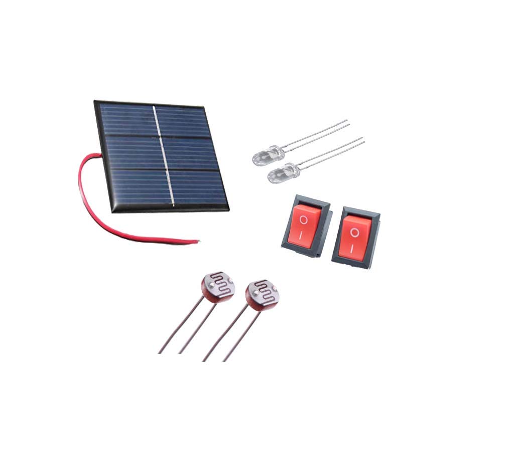 AMBERT 6v-100maH Solar Panel in Square Shape with 2 LED, 2 on/Off Switch, 2 Meter Wire or 2-LDR (B08R3YQ6XH) Amazon Price History, Amazon Price Tracker