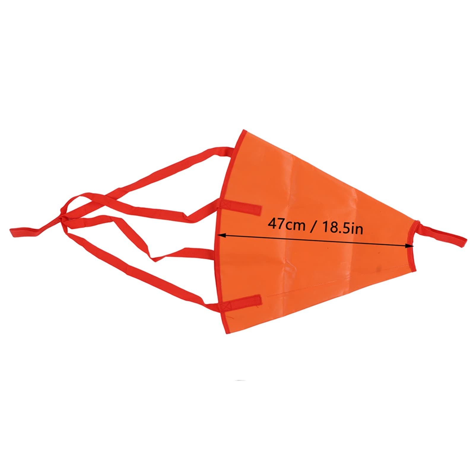 Yuecoom Boat Yacht Sport Jet, Drift Sock for Fishing Boat Sea Anchor Drift Kit Sea Boat Drift Sock Anchor Drogue Kayak Accessories Small Orange Anchor Big Drogue
