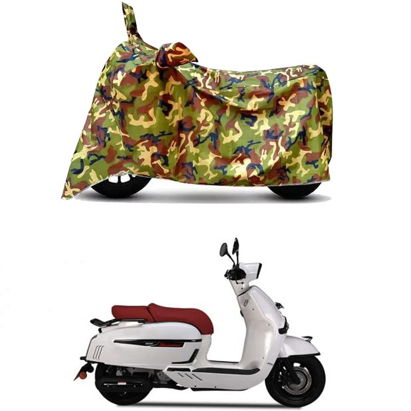 Image of Waterproof 100% PVC Coated Bike Scooty Two Wheeler Body Cover Compatible for Keeway Sixties 300i /UV-Rays /Heat Protection /Birds Dropping /Scratchproof /Dust Proof [6X6 Jungle Print]