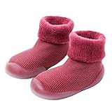 Sichere Anti-Skit-Sohle, Anti-Skid und strapazierfähiges, weiches Baumwollmaterial, das Ihr Baby atmungsaktiv und bequem fühlt.