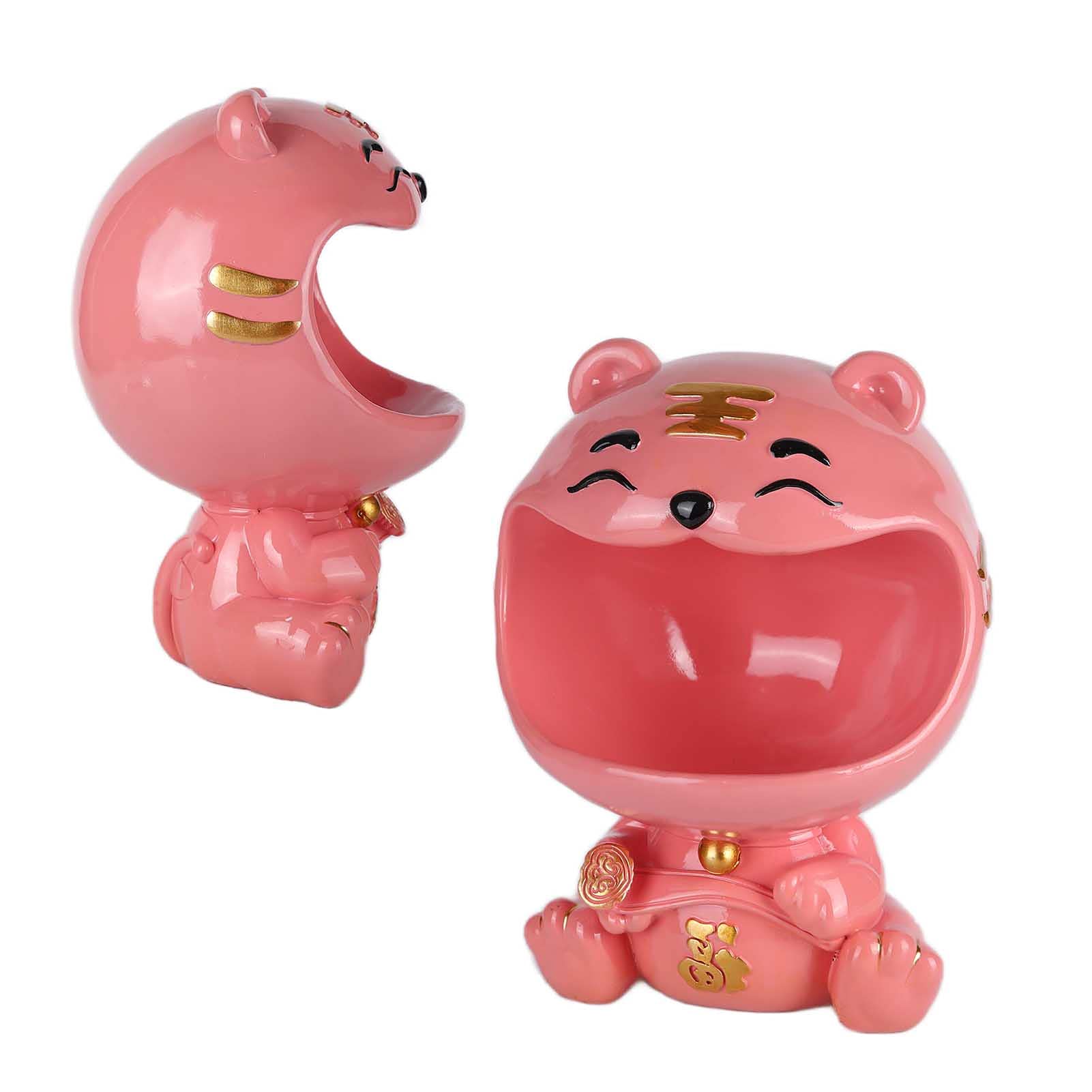 Scatola Porta Oggetti con Figura di Animale, Decorazione in (PINK) | Materiale atossico, Ideale per l\'ingresso di casa, Usi: chiavi, piccoli oggetti