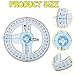 2Pcs 360 Degree Protractor Full Circle Protractor with Swing Arm Plastic Clear Mini Protractor for Math Geometry Measuring Tool