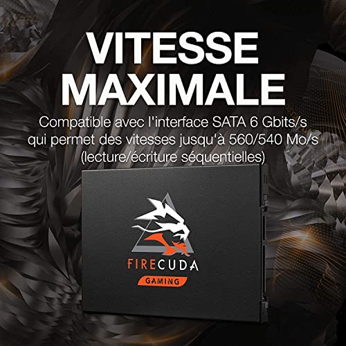 Image of Seagate Firecuda 120 SSD 4TB up to 560 MB /s Internal Solid State Drive - 2.5 Inch SATA 6GB /s 3D TLC for Gaming Desktop Laptop (ZA4000GM1A001)
