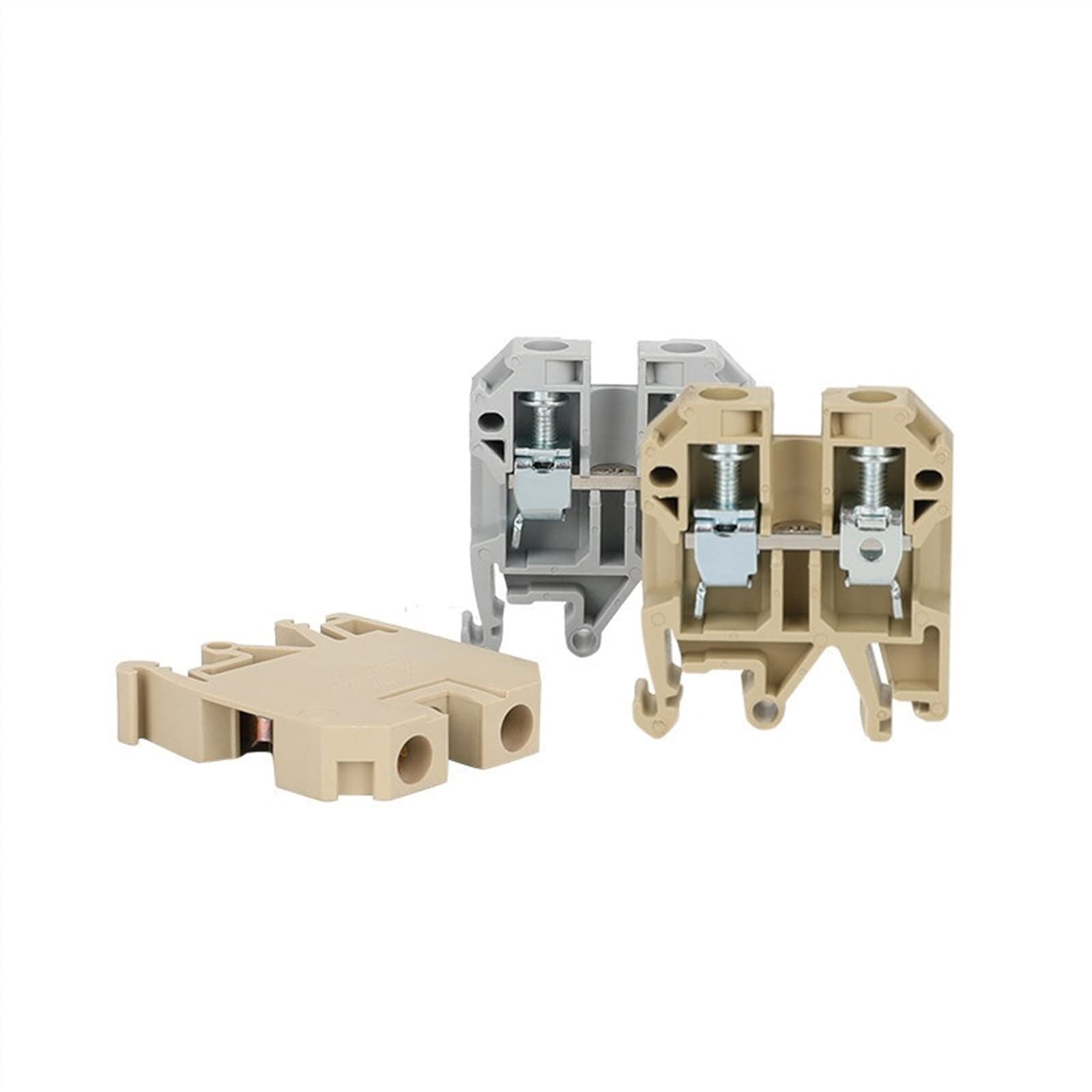 10 Uds SAK10EN conexión de Tornillo Universal alimentación SAK10 10 mm² Cable Conector eléctrico Bloque de terminales de Carril DIN SAK 10EN (Color : Blue)