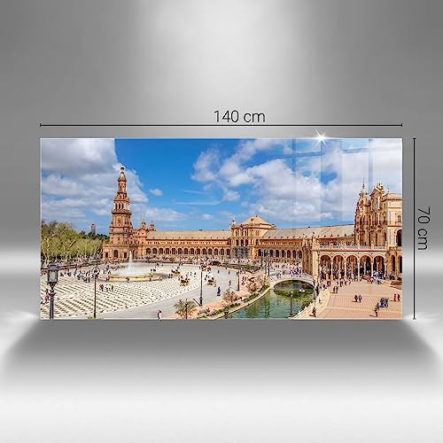 Peinture sur verre d'art de Séville Wallfluent 140x70cm pour intérieur