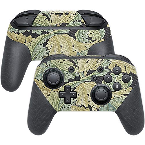 MightySkins Carbon Fiber Skin for Nintendo Switch Pro Controller - Acanthus | Protective, Durable Textured Carbon Fiber Finish | Easy to Apply, Remove, and Change Styles | Made in The USA
