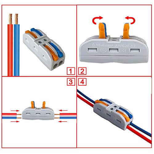 Aiqeer 16 Pezzi SPL-2 Leva-Dado Cavo Connettore, 2...