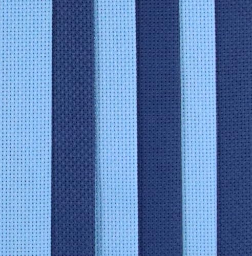 Image of KCS 4 /6 pc of 12 inch x 18 inch(30cmx45cm) 18 Count Cotton Aida Cloth Cross Stitch Fabric (6 pc, Light Blue+Jeans Blue)