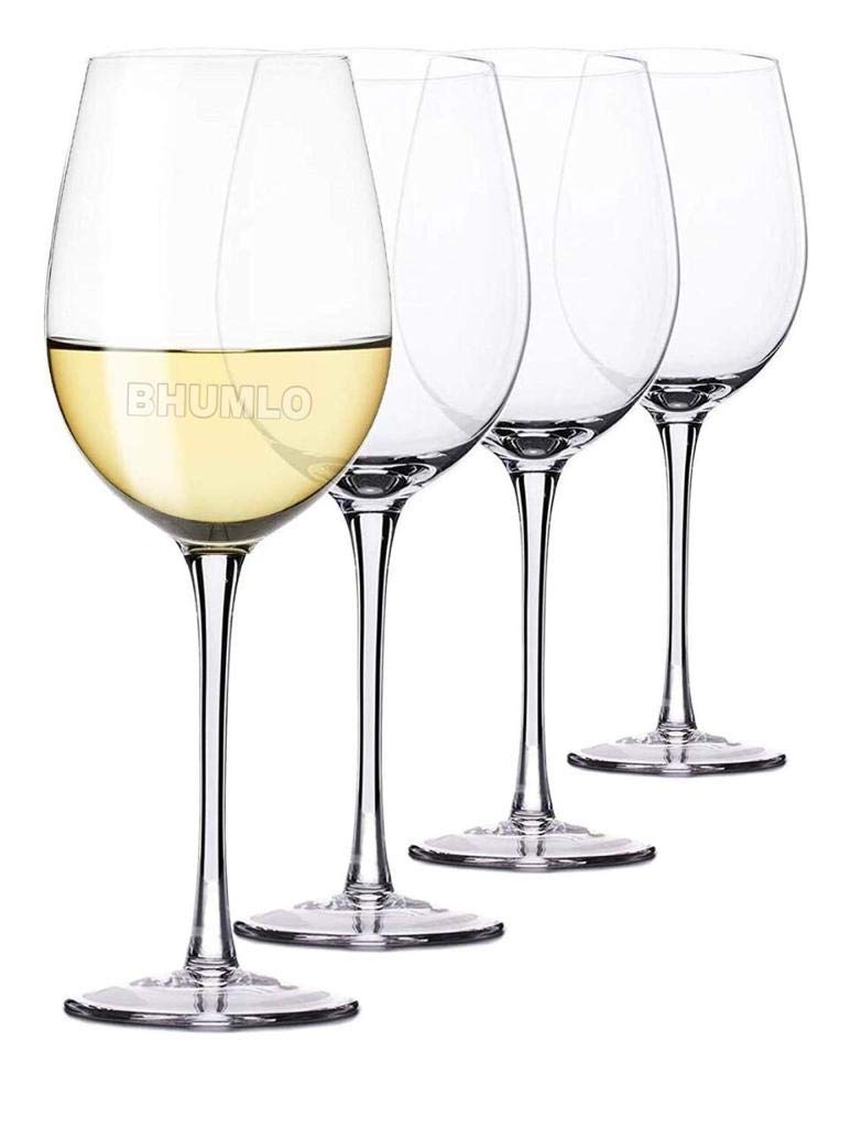 BHUMLO Glass Wine Glass 2 Pcs, Clear, 250 ml (Set of 2)