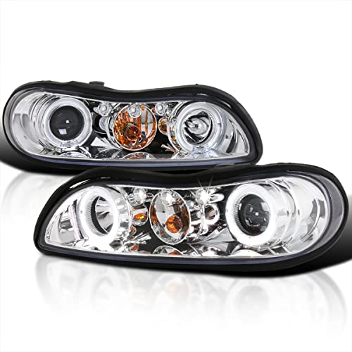 Spec-D Tuning LED Headlights Compatible with 1997-2003 Chevy Malibu, 2004-2005 Chevy Classic, 1997-1999 Oldsmobile Cutlass Left + Right Pair Headlamps Assembly