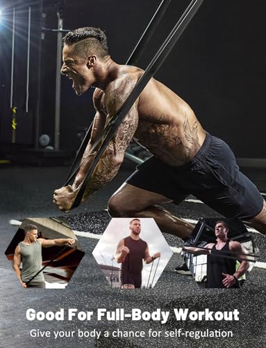 Image of Resistance Bands, Pull Up Assist Bands - Workout Bands, Eexercise Bands, Long Resistance Bands Set for Working Out, Fitness, Training, Physical Therapy for Men Women