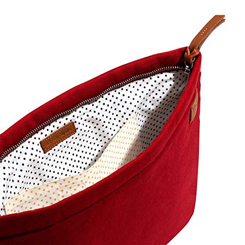 Image of DailyObjects Solid Skipper Sleeve | Stylish Durable Poly Cotton Canvas Material for Laptops & iPads | Zip Closure & Soft Cotton Inner Lining with Printed Slip Pockets