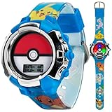 ポケモン キッズ クォーツウォッチ プラスチックストラップ付き ブルー 16 (モデル: POK4243AZ)