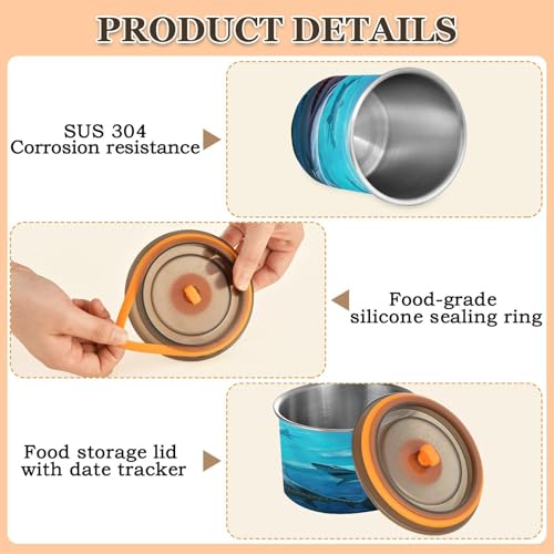 Contenedor Hermético de Acero Inoxidable para Café 500ml miniatura 4