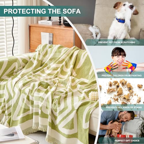 VanderHOME Multifunctional Chenille Tassels Sofa Throw Blankets,Throws for Sofa Blanket Bed Throw for Bedroom Couch, Travel - Image 4