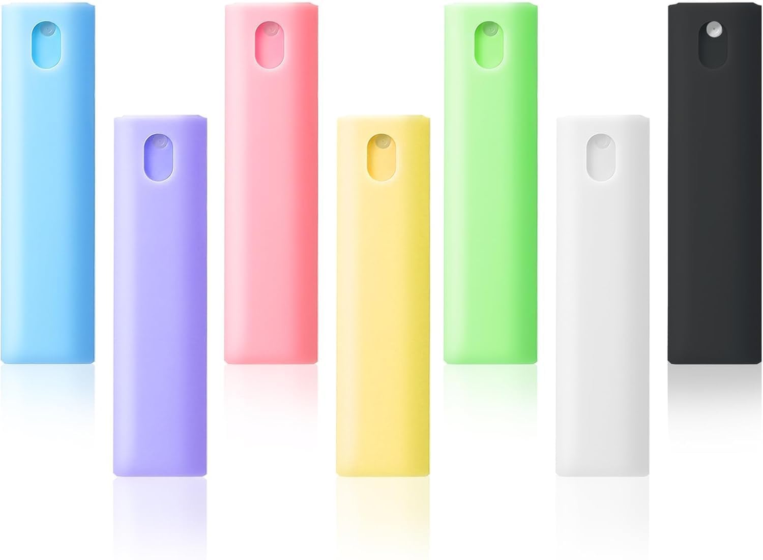 DWEASY 4 Pcs Refillable Mini Perfume Bottle Travel 10ml Portable Leakproof Square Spray Pump Fresh Mouth Mist Atomizer Dispensing Container with Dispenser Tool Fitness Work Essentials,(Multi color)-image-16
