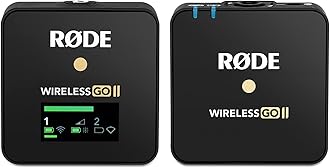 RØDE Wireless GO II Single Ultra-compact Dual-channel Wireless Microphone System with a Built-in Microphone and On-board Recording for Filmmaking, Interviews and Content Creation (Single Set)