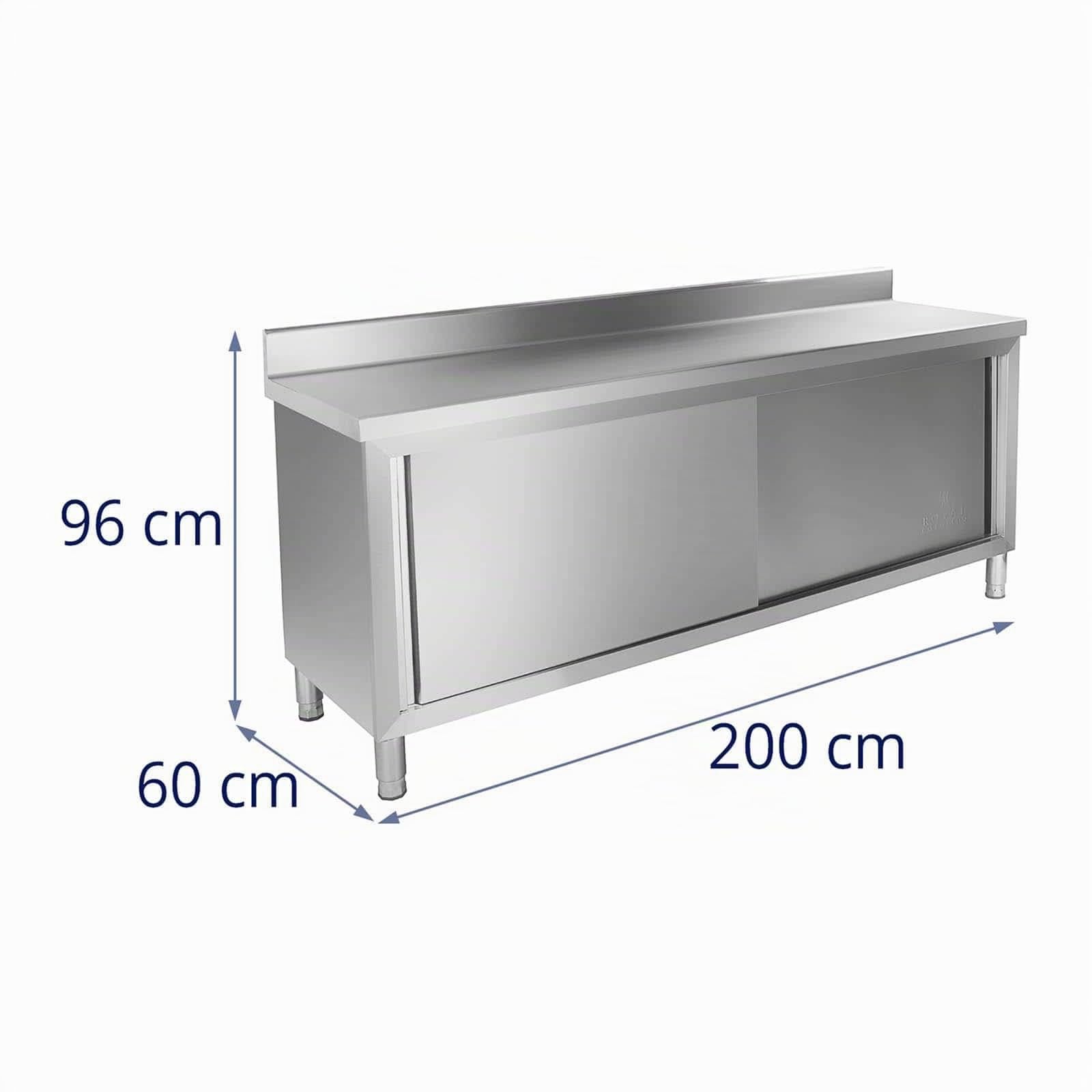 Royal Catering - RCAT-200/60-C - Mueble Neutro Mural - 200x60cm -Antisalpicaduras