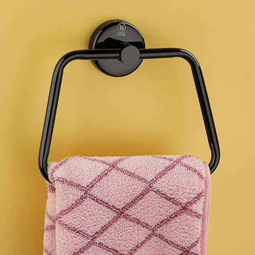 Image of iSTAR Stainless Steel Black Finish Towel Ring /Napkin Ring /Towel Holder /Towel Hanger /Towel Holder for Washbasin and Napkin Holder Stand for Kitchen, Bathroom Square (Pack of 3)