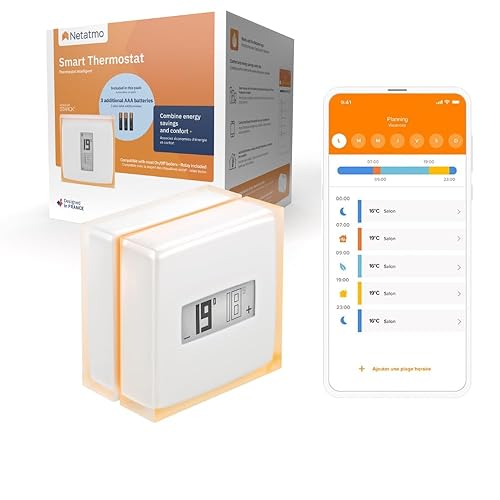 Netatmo Thermostat Connecté et Intelligent Économe en Énergie –WiFi- Réduisez