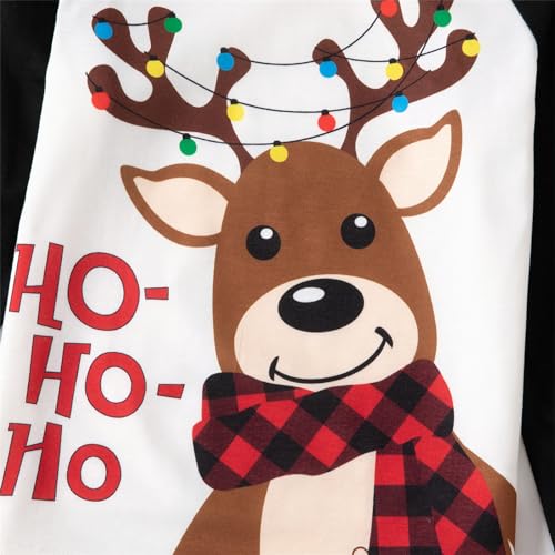 PATPAT Pijamas de Natal para a família, conjunto de pijamas combinando de Natal para festas de Natal