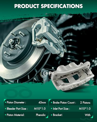 Image of SCITOO 18B5175 Rear Left Driver Side Brake Caliper Fits For Dodge For Ram 2500 2009-2010,For Dodge For Ram 3500 2009-2010 (SRW),For Ram For 2500 2011-2018,For Ram For 3500 2011-2018 (SRW),1PC