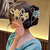 3 Pcs Metal Nonslip Hair Clips Fantasy Butterfly Grab Clips Women Girls Hair Accessories Clips
