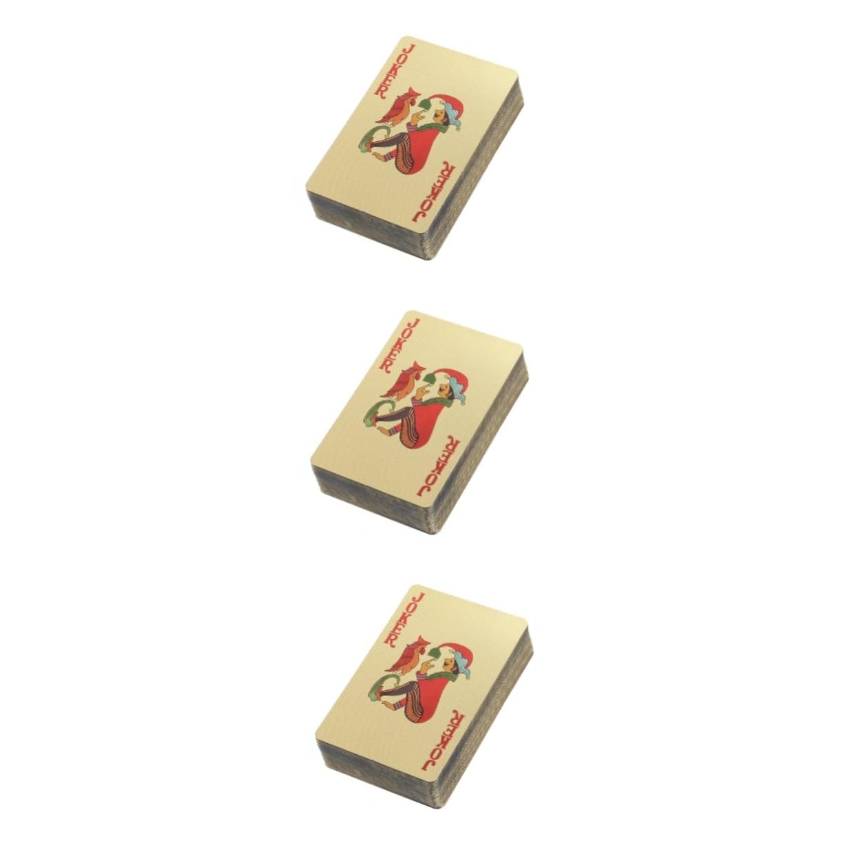 BESTonZON 3pezzi Carte Da Gioco Con Finitura Oro Per Giochi Da Tavolo Per Famiglie e Collezionisti Resistente e Lavabile Esperienza Di Gioco Di