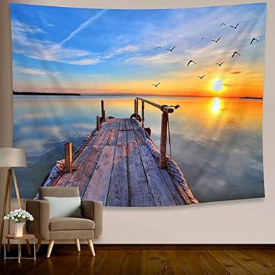 ARTISAN Ocean Tapestry | Sunset Wall Hanging Tapestries | Nature Landscape Tapestry | Large Aesthetic Tapestry for… 517KaJeczIL. SS400