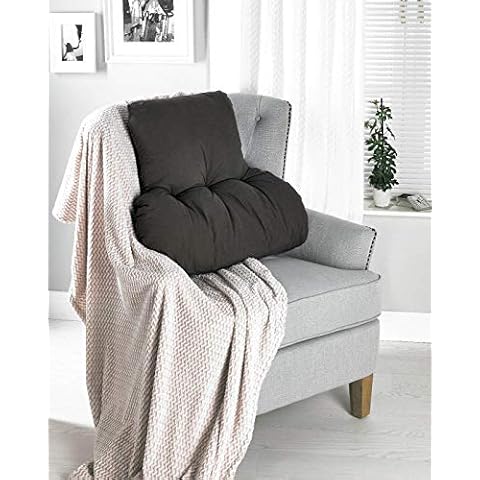 Diana Cowpe Brown Plain Dyed T Shaped Lumbar Back Support Cushion Orthopaedic Orthopedic Cover