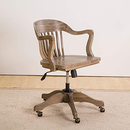 Silla De Comedor Silla Giratoria De Madera Maciza De Roble Sillón De Elevación De Estilo Retro Diseñador Contemporáneo Para Salón De Oficina Cocina De Comedor,Weatheredgray