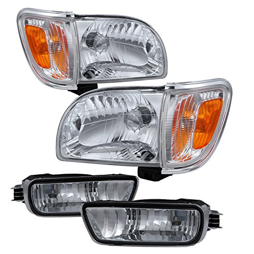 for Tacoma Crystal Headlights W/ Amber Corner & Side Marker Lights 6pcs for Tacoma Crystal Headlights W/ Amber Corner & Side Marker Lights 6pcs