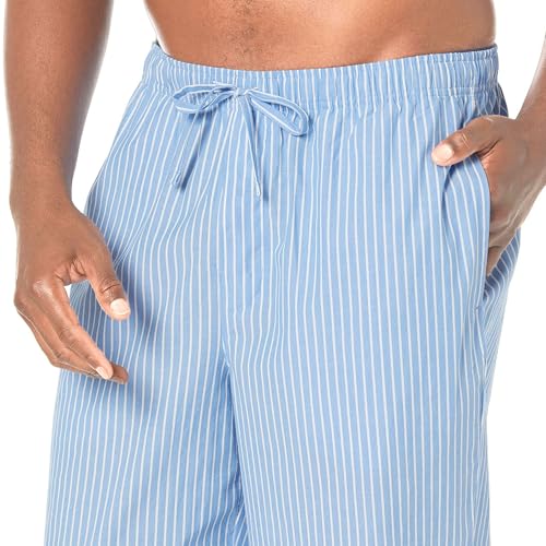 Men's Striped Loose Fit Long Pants Drawstring Summer Beach Trousers Cotton Linen Lightweight Basic Sweatpants2