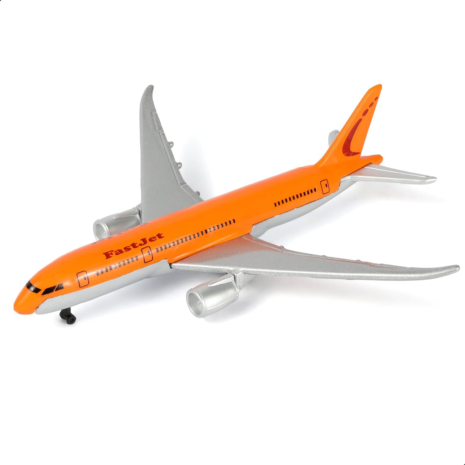 787 Orange Simulation Airplane Model 4.9 inches L, for Maisto Plastic Plane Model Miniature Airplane for Children and Collectors Aviation Gift