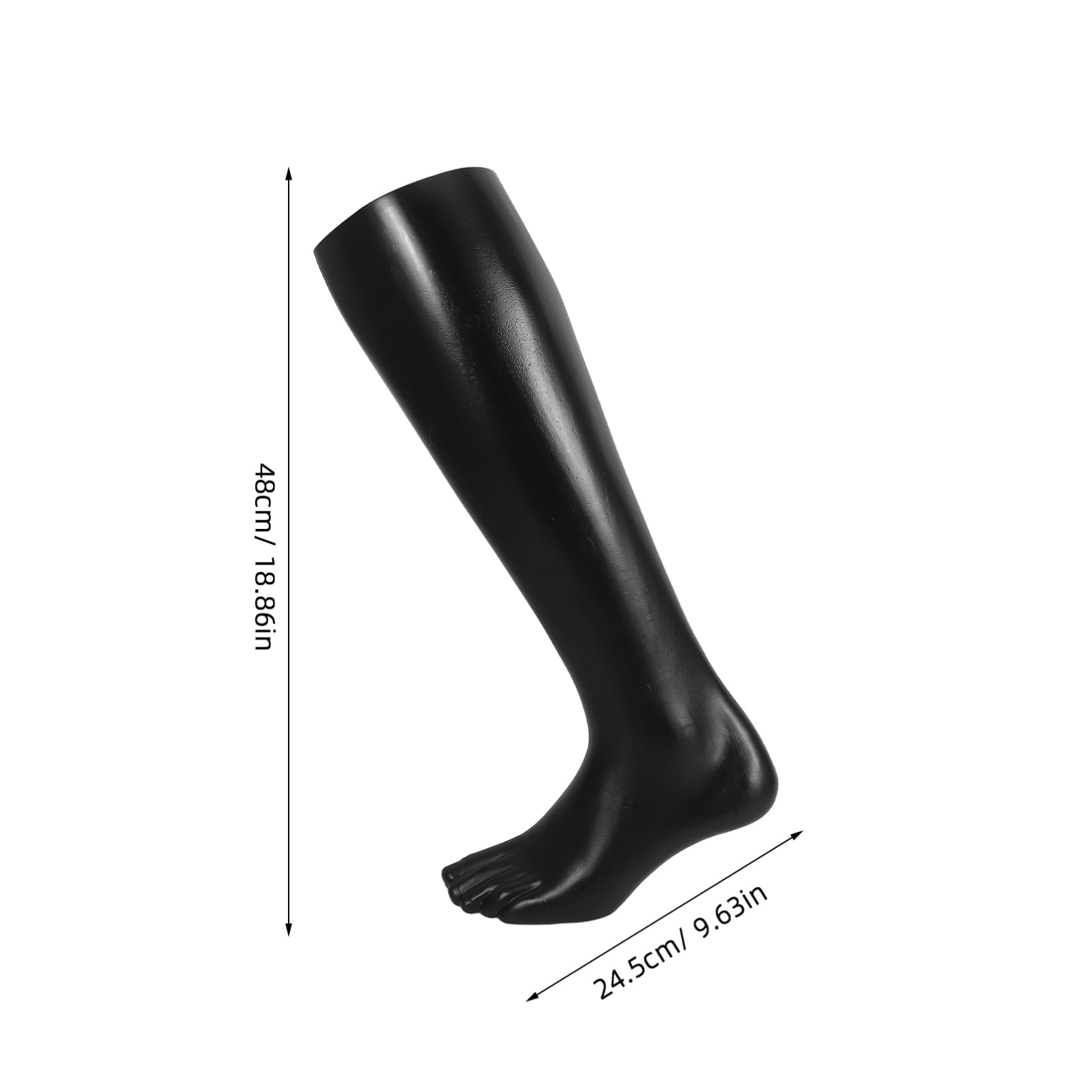 PartyKindom Personalisierbare Socken Fußpuppe für Socken aus Kunststoff Schwarzer Halter in Schuhform Leicht zu Reinigen für Schaufenster und Ladenpräsentation